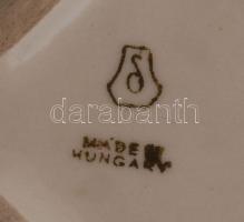 3 db virágmintás porcelán tálka, kézzel festett, jelzett (Herendi (az egyik mélynyomásos), Drasche),...