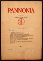 1940 Pécs, A Pannonia című folyóirat VI. évfolyamának 1. száma(január-március), Halasy-Nagy József szerkesztésében, benne Hamvas Béla és Halasy-Nagy József írásával