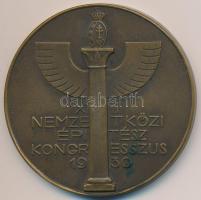 1930. "XII. Nemzetközi Építész Kongresszus / Budapest" Br emlékérem eredeti tokjában (61mm) T:2 Hungary 1930. "12th International Architects Congress / Budapest" Br medallion in original case (61mm) C:XF