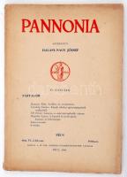 1941 Pécs, A Pannonia című folyóirat VI. évfolyamának pótfüzete, Halasy-Nagy József szerkesztésében