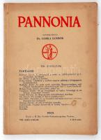 1941 Pécs, A Pannonia című folyóirat VIII. évfolyamának 1-2. száma, Dr. Gorka Sándor szerkesztésében