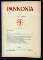 1943 Pécs, A Pannonia című folyóirat VIII. évfolyamának 3-4. száma, Dr. Gorka Sándor szerkesztésében