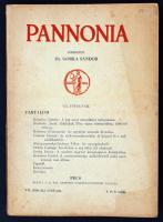 1941/1942 Pécs, A Pannonia című folyóirat VII. évfolyamának 1-2. száma, Dr. Gorka Sándor szerkesztésében