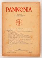 1941/1942 Pécs, A Pannonia című folyóirat VII. évfolyamának 3-4. száma, Dr. Gorka Sándor szerkesztésében