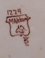 Porcelán tányérok: Makkum dísztányér, kézzel festett, javított, d:24cm
L jelzéssel kistányér, kézzel...