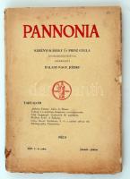 1937 Pécs, A Pannonia című folyóirat 1-6. száma(január-június), Halasy-Nagy József szerkesztésében