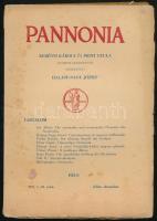 1937 Pécs, A Pannonia című folyóirat 7-10. száma(július-december), Halasy-Nagy József szerkesztésében