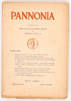 1936 Pécs, A Pannonia című folyóirat 4-10. száma(április-december), Koltay-Kastner Jenő és Prinz Gyula szerkesztésében