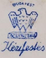 Aquincum vegyes porcelán szobor tétel 3db, kis váza, kis cipő, rózsa (apró lepattanással), jelzett