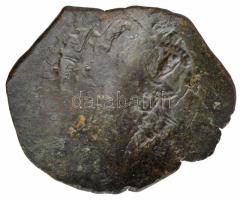 Bizánci Birodalom XII-XIII. század Trachy Billon (2,08g) T:3 Byzantine Empire XIIth-XIIIth century Trachy Billon "IC - XC" (2,08g) C:F