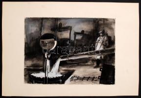 Szilágyi Ilona (1904-1985): 19 db grafika az épülő Sztálinvárosról (ma: Dunaújváros), különféle tech...