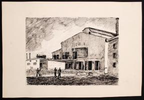 Szilágyi Ilona (1904-1985): 19 db grafika az épülő Sztálinvárosról (ma: Dunaújváros), különféle tech...