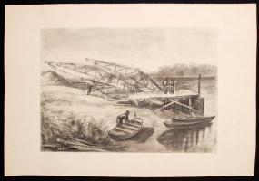 Szilágyi Ilona (1904-1985): 19 db grafika az épülő Sztálinvárosról (ma: Dunaújváros), különféle tech...