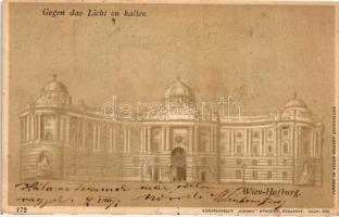 Vienna, Wien I. Hofburg, Franz Joseph, Kosmos 172. hold to light litho