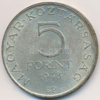 1948. 5Ft Ag "Petőfi" T:2-