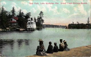 Lake Muskoka, Bala park, Grand Trunk railway system, steamship