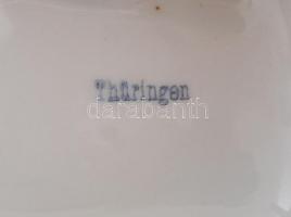 Thüringen porcelán baba bútorok, 4 db, kézzel festett, lepattanásokkal, jelzett