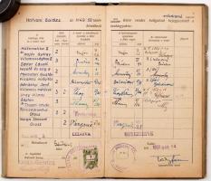 1931-1965 9 db különféle gimnáziumi, főiskolai és egyetemi bizonyítvány, leckekönyv, Degré Alajos (1...