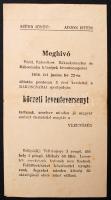 1930 Rákoscsaba, Meghívó a Pécel, Rákosliget, Rákoskeresztúr és Rákoscsaba községek számára a rákoscsabai sportpályán tartandó körzeti leventeversenyre