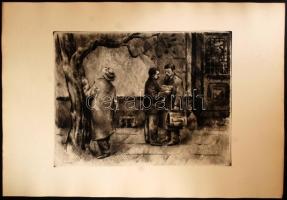 10 db kommunista sajtóval kapcsolatos szocreál alkotás, Rozanits Tibor (1931-?), Veszprémi Endre (19...