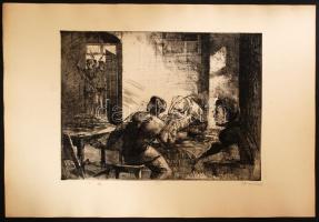 10 db kommunista sajtóval kapcsolatos szocreál alkotás, Rozanits Tibor (1931-?), Veszprémi Endre (19...