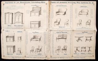 cca 1870-1900 Régi bútorkatalógus, benne a Mannstein-féle bútorokkal, ábrákkal gazdagon illusztrált,...