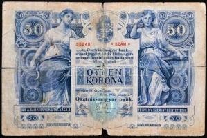 1902. 50K felülbélyegzés nélkül T:IV
Adamo K23