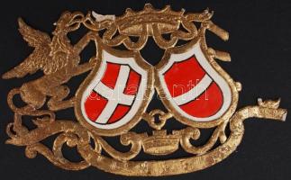 XX. sz eleje: 3 db dombornyomott, felragasztható címer ábra / Coat of arms 13x8 cm