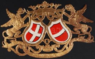 XX. sz eleje: 3 db dombornyomott, felragasztható címer ábra / Coat of arms 13x8 cm