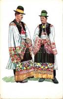 Matyó legények ünneplőben, Mezőkövesd / Hungarian folklore from Mezőkövesd, matyó s: Csikós Tóth András