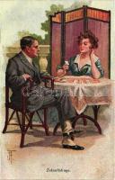 Zukunftsfrage / Couple, card game s: J. F.