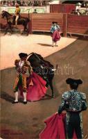 Una Veronica / Bullfight, toreador, litho