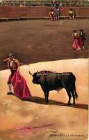 Senalando la Estocada / Bullfight, toreador, litho