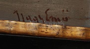 Nagy Ernő (1881-): Kacsa menet. Olaj, vászon, jelzett, antik keretben, 40×50 cm