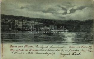 1898 Fiume, Hafen / port (small tear)