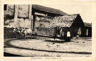 Singapore, Moulin á Huile de lin / mill, oil pressing manufacture