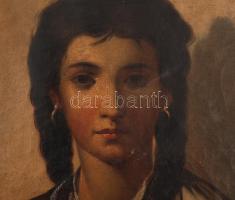 Wely jelzéssel: Női portré. Olaj, vászon, jelzett, apró festék hibákkal, 44×39 cm