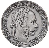 1888KB 1Ft Ag "Ferenc József / Barokk címer" Körmöcbánya T:1-,2 Hungary 1888KB 1 Forint Ag "Franz Joseph" Kremnitz C:AU,XF Unger III.: 1466, Huszár: 2141., Adamo M15