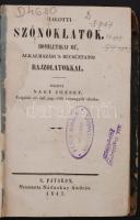 Nagy József: Halotti szónoklatok homiletikai mű alkalmazási búcsúztatói rajzolatokkal. S. Patakon, 1847. Karton kötésben, a gerinc borító hiányzik.