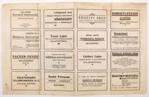 1928 Balatonfüredfürdő térképe, Magyar fürdőtérképek 3., M. Kir. Állami Térképészet, jel- és színmag...