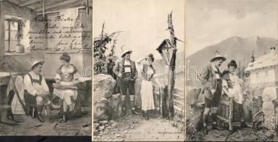 3db Scolik képeslap