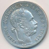 1883KB 1Ft Ag "Ferenc József / Barokk címer" T:2,2- kis ph. 
Adamo M15