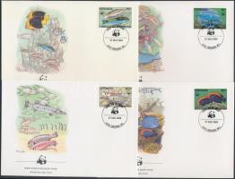 1984 WWF halak sor Mi 1299-1302 4 FDC