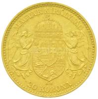 1914KB 20K Au "Ferenc József" (6.78g/0.900) Bosznia címerrel! T:2 
Hungary 1914. 20 Kronen...