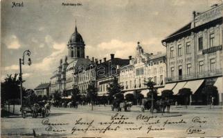 Arad, Andrássy tér, Steigerwald A. bútorgyáros és Reinhart Fülöp bútorgyáros üzletei / Andrássy square