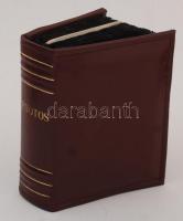 91 db RÉGI külföldi városképes lap képeslapalbumban, vegyes minőség; sok olasz, francia, spanyol, te...