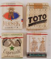 4 csomag régi cigaretta bontatlan csomagolásban (Szövetkezet-Bulgartabac, Esperanto, Mecsek, TOTO) / Unused boxes of 4 vintage cigarettes