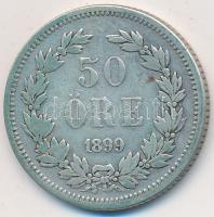 Svédország 1899EB 50ö Ag T:2-,3 Sweden 1899EB 50 Öre Ag C:VF,F