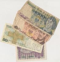 20db-os vegyes külföldi bankjegy tételt jobb darabokkal T:vegyes
20pcs of diff. banknotes with bette...