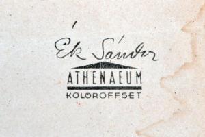 1945 Ék Sándor: Az Új Szó! Reklám plakát. / Propaganda poster Ofszet. 42x60 cm